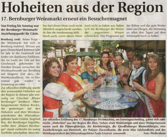 Pressebeitrag Wochenspiegel